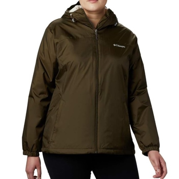 Columbia Womens Switchback Sherpa Lined Jacket | Olive Green small winter coat​ - Picture 4 of 12